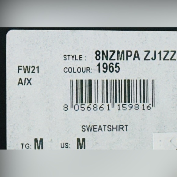 ARMANI EXCHANGE ICON LOGO CREW NECK SWEATSHIRT (DARK GRAY) - Picture 5 of 5